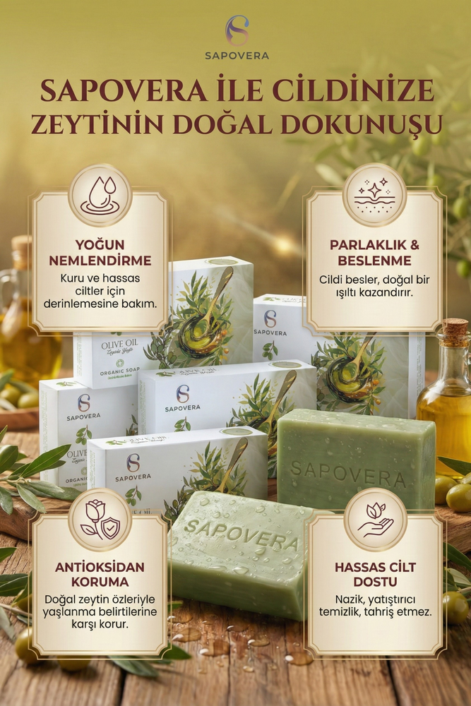 Doğal Saf Zeytinyağlı Sabunu– 100 gr