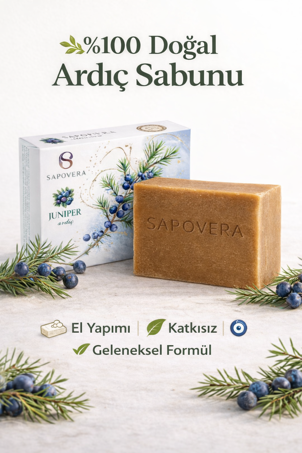 Sapovera Doğal Ardıç Sabunu – 100 gr