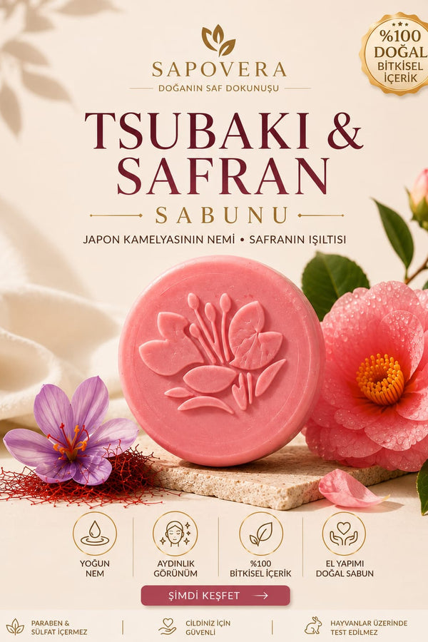 Yoğun Nem ve Yumuşaklık Veren Tsubaki & Safran Sabunu - 100 Gr